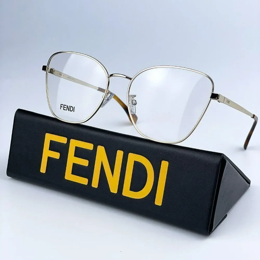 NEW Fendi FE50007U  033  Light Gold Butterfly Women Eyeglasses - Picture 2 of 10